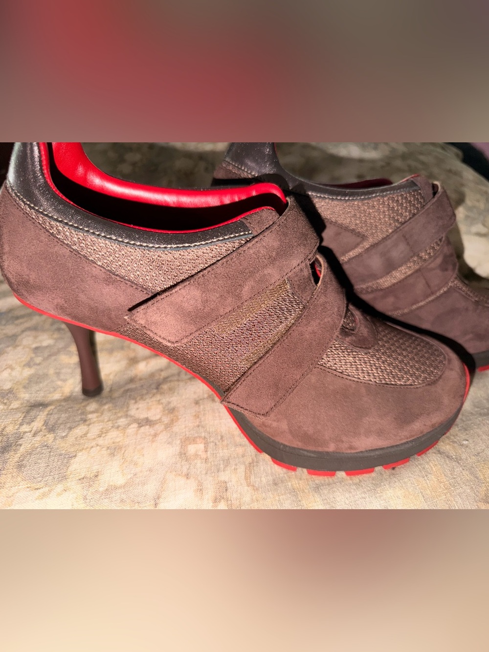 SNEEX THE BLAKE Hard to Find Brown w/Red HY-HEELS